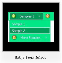 Extjs Menu Select Firework Popup Menu Example