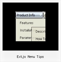 Extjs Menu Tips Java Dynamic Pop Down Menu