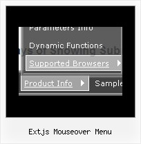 Extjs Mouseover Menu Dhtml Dynamic Drop Down Navigation Example