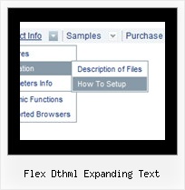 Flex Dthml Expanding Text Js Horizontal Drop Menu