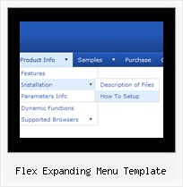 Flex Expanding Menu Template Drop Down Menus Code