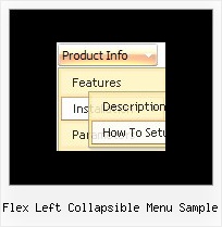 Flex Left Collapsible Menu Sample Vertical Menu Sample Code