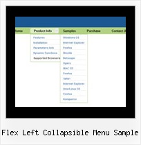 Flex Left Collapsible Menu Sample Tutorial Popup Menu