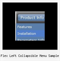 Flex Left Collapsible Menu Sample Dynamic Menu Bar