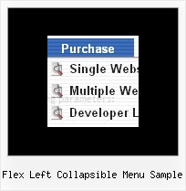 Flex Left Collapsible Menu Sample Click To Display More Information On Same Page