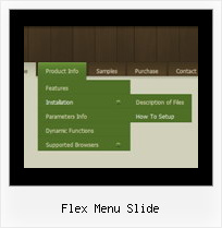 Flex Menu Slide Javascript Fade Menu