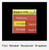 Flex Menubar Mouseover Dropdown Javascript Expand Menu Down