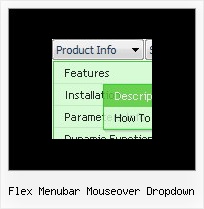 Flex Menubar Mouseover Dropdown Javascript Popup Example