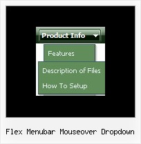 Flex Menubar Mouseover Dropdown Floating Sliding Menu
