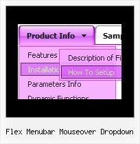 Flex Menubar Mouseover Dropdown Sample Java Script Menus