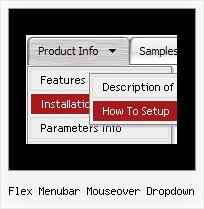 Flex Menubar Mouseover Dropdown Script Java