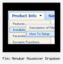 Flex Menubar Mouseover Dropdown Xp Bar Dhtml