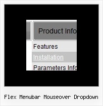 Flex Menubar Mouseover Dropdown Drop Down Menu Code Creator