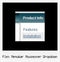 Flex Menubar Mouseover Dropdown Menu Tutorial