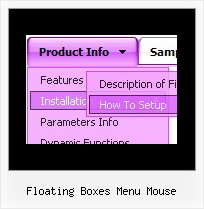 Floating Boxes Menu Mouse Web Menu Gratis