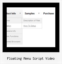 Floating Menu Script Video Dhtml Web Menu