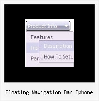 Floating Navigation Bar Iphone Menu Javascript Html