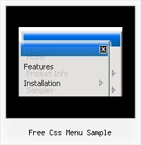 Free Css Menu Sample Transparent Layer Dhtml Fade