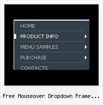 Free Mouseover Dropdown Frame Template Rollover Popup Menu Script