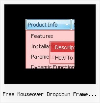 Free Mouseover Dropdown Frame Template Tab Menu In Html