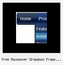 Free Mouseover Dropdown Frame Template Css Menu Example