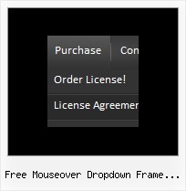 Free Mouseover Dropdown Frame Template Javascript Pulldown Menu Example