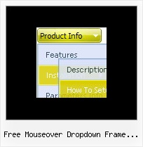 Free Mouseover Dropdown Frame Template Dhtml Expandable Menus