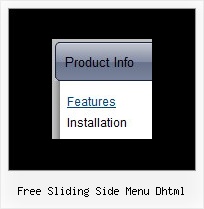 Free Sliding Side Menu Dhtml Menu Javascript Frame