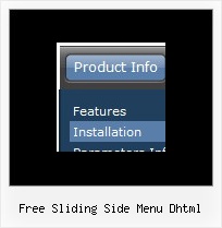 Free Sliding Side Menu Dhtml Menu Java Example