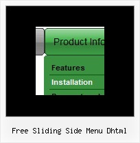 Free Sliding Side Menu Dhtml Menu Navigation