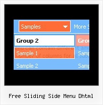 Free Sliding Side Menu Dhtml Html Menu Code Transparent