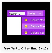 Free Vertical Css Menu Sample Static Java Menus