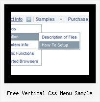 Free Vertical Css Menu Sample Script Navigation