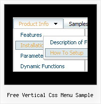 Free Vertical Css Menu Sample Web Javascript Sample
