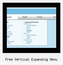 Free Vertical Expanding Menu Javascript Pop Down Menu
