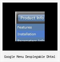 Google Menu Desplegable Dhtml Fireworks Pop Up Menu Samples