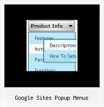 Google Sites Popup Menus Drop Down Menu Codes