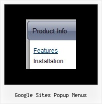 Google Sites Popup Menus Sliding Down Menu