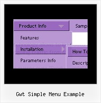 Gwt Simple Menu Example Vertical Menu Using