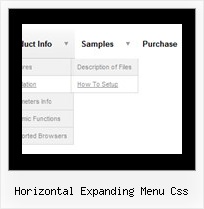 Horizontal Expanding Menu Css Dhtml Javascript Drag Select