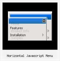 Horizontal Javascript Menu Flat Drop Down Dhtml