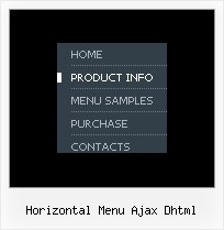 Horizontal Menu Ajax Dhtml Javascript Rightclick Menu