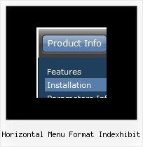 Horizontal Menu Format Indexhibit Web Slide Menus