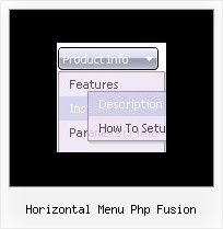 Horizontal Menu Php Fusion Tab Web Menu
