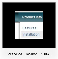 Horizontal Toolbar In Html Download Menu