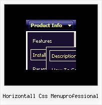 Horizontall Css Menuprofessional Roll Down Menu Onmouseover