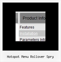 Hotspot Menu Rollover Spry Javascript Menu Slide Vertical