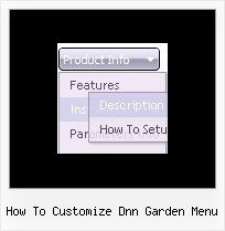 How To Customize Dnn Garden Menu Html Rollover Menu