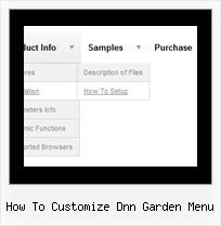 How To Customize Dnn Garden Menu Drop Down Menus Html