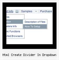 Html Create Divider In Dropdown Menus Dhtml Scrolling